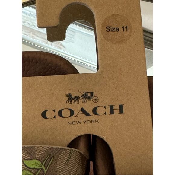 Coach NWT Floral Logo Slide Sandals size 11 - Picture 4 of 6